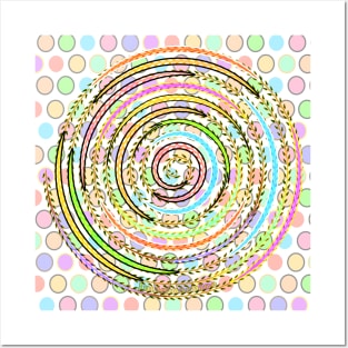 Spotty Spiral Polkadotty Posters and Art
